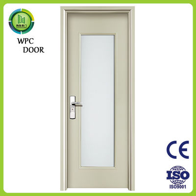 Good price Entrance WPC Glass Door Waterproof Solid Wood 45mm Thickness Kitchen Use online