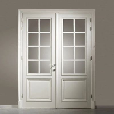 Good price composite Interior Double Doors With Glass , WPC Corrosion Proof Doors online
