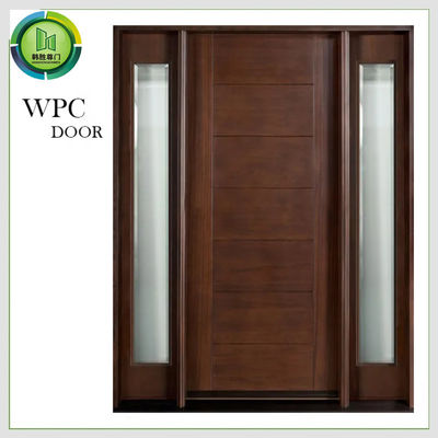 Good price Composite Dual Glass WPC Sliding Door Residential PVC laminted Surface Finishing online