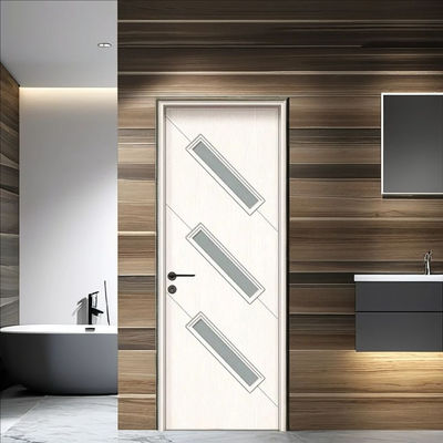 Good price WPC Glass Door durable composite hollow door constructed with 100 percent WPC frame ideal for soundproof and energy interiors online