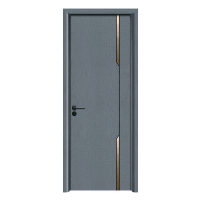 Formaldehyde-free Low Maintenance WPC Hollow Door with 45mm Thickness and PVC Finished Surface