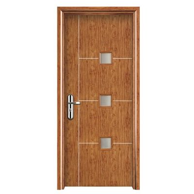 Good price Soundproof Moisture Resistant WPC Glass Door Easy to Install Composite Hollow Door for Modern Interiors online