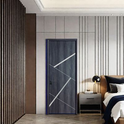 Good price WPC Interior Door moisture resistant hollow composite door offering superior durability and energy heat insulation for interior online