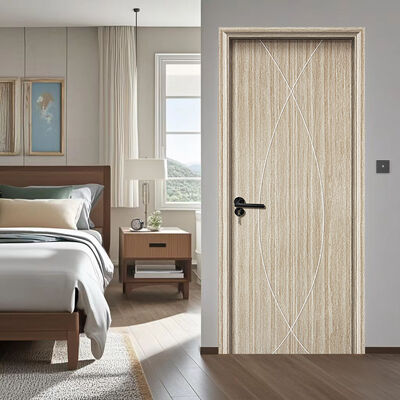 Moisture Resistant and Soundproof WPC Hollow Door with Customizable Surface Treatment for Interior Use