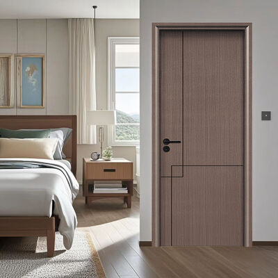 Moisture Resistant and Soundproof WPC Interior Door with Customizable Surface Treatments for Residential and Commercial Use