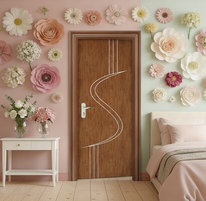 Good price Moisture Resistant Durable WPC Interior Door with Hollow Composite Design and Excellent Heat Insulation for Interior Spaces online