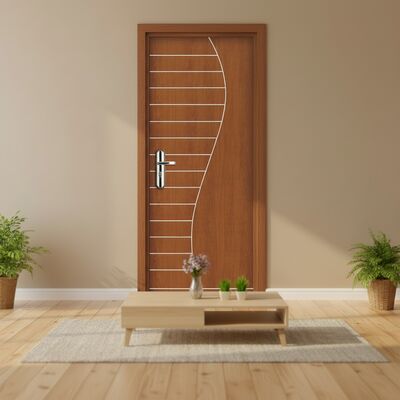Good price Durable Hollow Composite WPC Interior Door Moisture Resistant Heat Insulation Perfect for Bedrooms Living Rooms and Offices online
