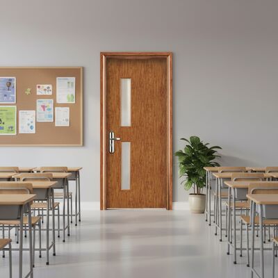 Good price Termite Proof Mold Proof WPC Glass Door with Hollow Composite Panel Designed for Moisture Resistance and Heat Insulation online