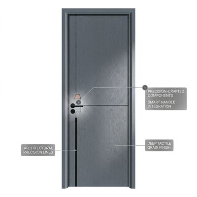 Good price 20000 Pieces Per Month WPC Plain Door Waterproof Designed with PVC Film Surface Finish Offering Performance and Attractive Finish online