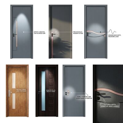 Good price Wood Plastic Composite WPC Interior Door Hinged Installation Method Durable Main Material WPC Plastic Suitable for Residential Commercial online