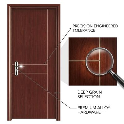 Good price Hot Weather WPC Interior Door Offering 30dB Sound Insulation and Main Material WPC Plastic Designed for Interior Spaces online