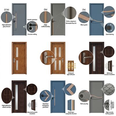 Good price Waterproof Effect Fire Retardant Painting Finished WPC Plain Door Prehung or Slab Installation Offering Durable and Interior Door Solutions online
