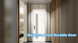 WPC Glass Door Moisture Proof Durable