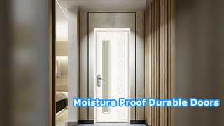 WPC Glass Door Moisture Proof Durable Interiors